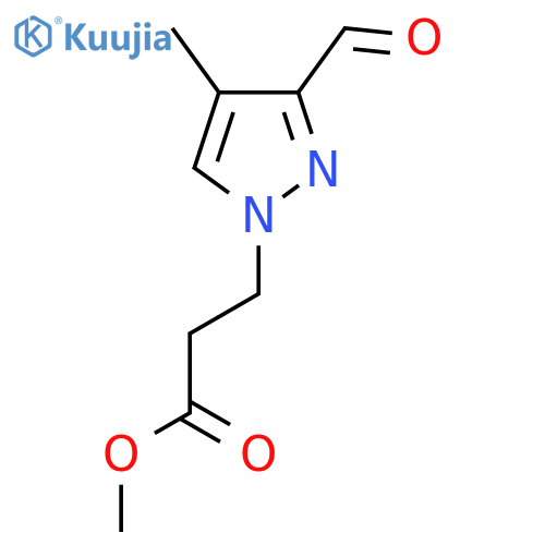 methyl 3-(3-formyl-4-methyl-1H-pyrazol-1-yl)propanoate structure