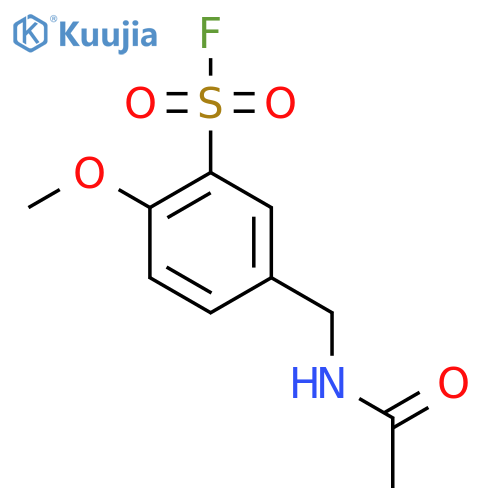 5-(Acetamidomethyl)-2-methoxybenzene-1-sulfonyl fluoride structure