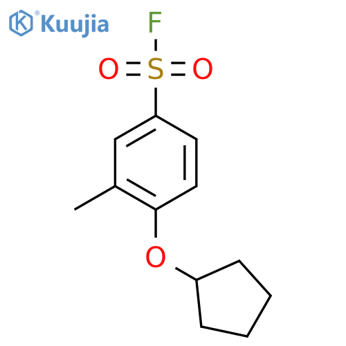 4-(Cyclopentyloxy)-3-methylbenzene-1-sulfonyl fluoride structure