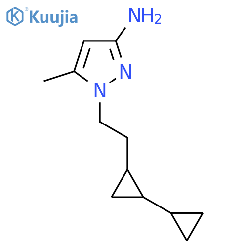 1-2-(2-cyclopropylcyclopropyl)ethyl-5-methyl-1H-pyrazol-3-amine structure