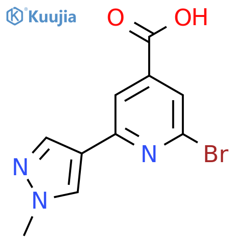 2-bromo-6-(1-methyl-1H-pyrazol-4-yl)pyridine-4-carboxylic acid structure