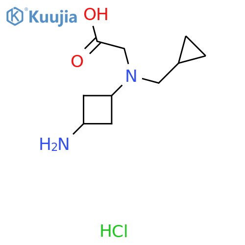 2-[(3-Aminocyclobutyl)(cyclopropylmethyl)amino]acetic acid hydrochloride structure
