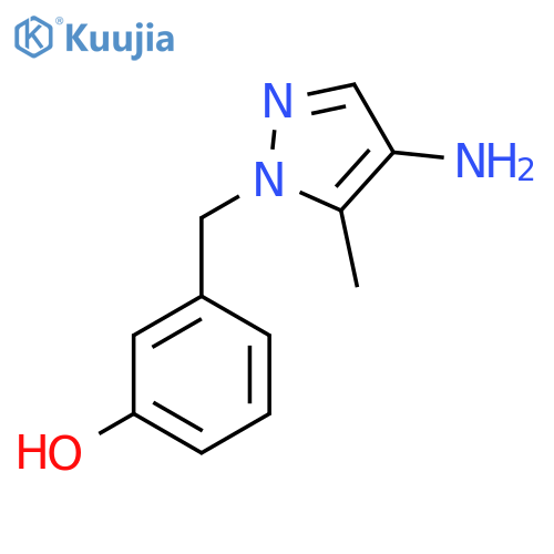 3-(4-amino-5-methyl-1H-pyrazol-1-yl)methylphenol structure