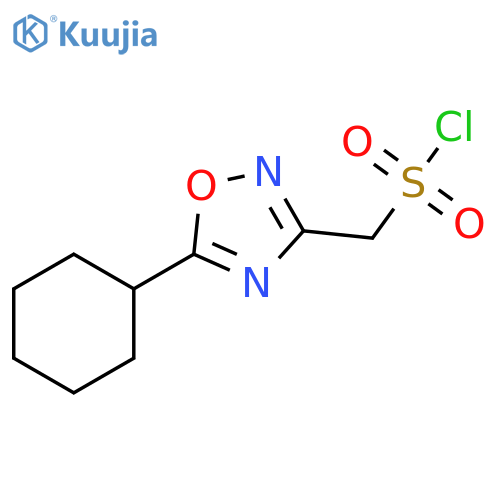 1,2,4-Oxadiazole-3-methanesulfonyl chloride, 5-cyclohexyl- structure