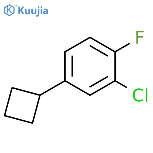 Benzene, 2-chloro-4-cyclobutyl-1-fluoro- structure