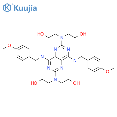 Ethanol,2,2',2'',2'''-[[4,8-bis[[(4-methoxyphenyl)methyl]methylamino]pyrimido[5,4-d]pyrimidine-2,6-diyl]dinitrilo]tetrakis- structure
