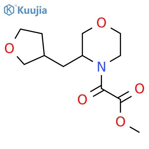 4-Morpholineacetic acid, α-oxo-3-[(tetrahydro-3-furanyl)methyl]-, methyl ester structure