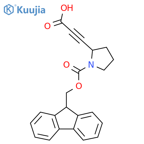 3-(1-{[(9H-fluoren-9-yl)methoxy]carbonyl}pyrrolidin-2-yl)prop-2-ynoic acid structure
