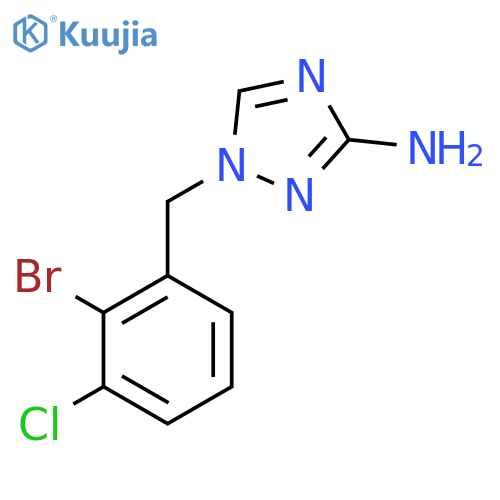 1-(2-bromo-3-chlorophenyl)methyl-1H-1,2,4-triazol-3-amine structure