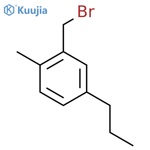 2-(bromomethyl)-1-methyl-4-propylbenzene structure