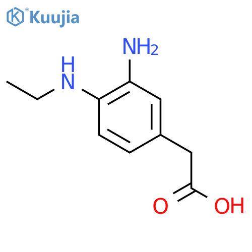 2-[3-Amino-4-(ethylamino)phenyl]acetic acid structure