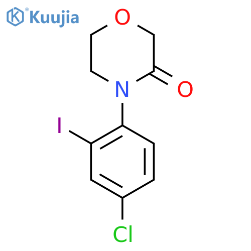 4-(4-chloro-2-iodophenyl)morpholin-3-one structure