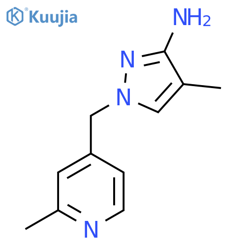 4-methyl-1-(2-methylpyridin-4-yl)methyl-1H-pyrazol-3-amine structure