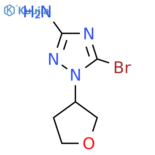 5-bromo-1-(oxolan-3-yl)-1H-1,2,4-triazol-3-amine structure