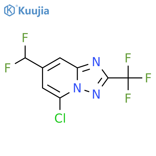 5-chloro-7-(difluoromethyl)-2-(trifluoromethyl)-1,2,4triazolo1,5-apyridine structure