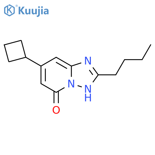 2-butyl-7-cyclobutyl-1,2,4triazolo1,5-apyridin-5-ol structure