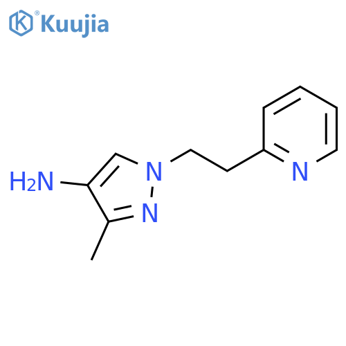 3-methyl-1-2-(pyridin-2-yl)ethyl-1H-pyrazol-4-amine structure
