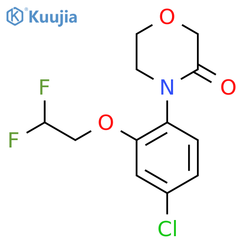 4-4-chloro-2-(2,2-difluoroethoxy)phenylmorpholin-3-one structure