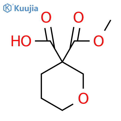 3-(methoxycarbonyl)oxane-3-carboxylic acid structure