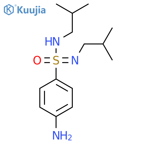 4-amino-N,N-bis(2-methylpropyl)benzene-1-sulfonoimidamide structure