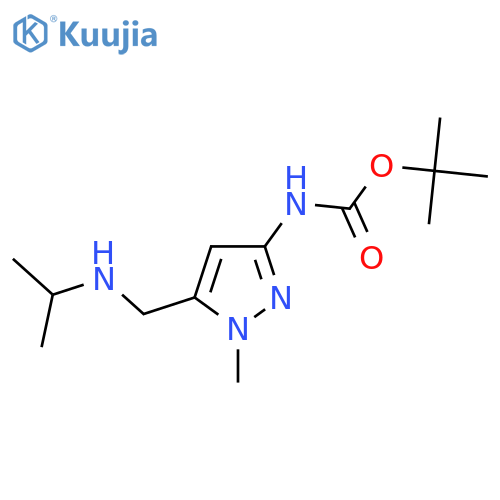 tert-butyl N-(1-methyl-5-{[(propan-2-yl)amino]methyl}-1H-pyrazol-3-yl)carbamate structure