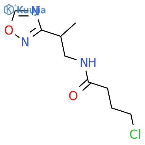 4-chloro-N-[2-(1,2,4-oxadiazol-3-yl)propyl]butanamide structure