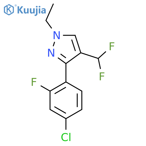 3-(4-chloro-2-fluorophenyl)-4-(difluoromethyl)-1-ethyl-1H-pyrazole structure