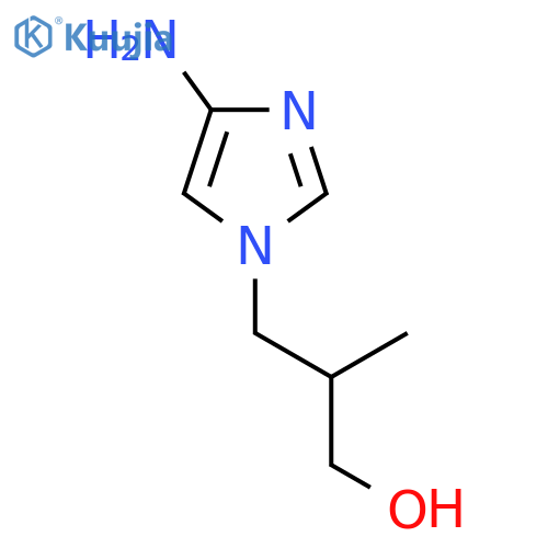 3-(4-amino-1H-imidazol-1-yl)-2-methylpropan-1-ol structure