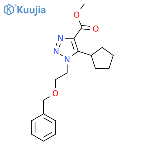 methyl 1-2-(benzyloxy)ethyl-5-cyclopentyl-1H-1,2,3-triazole-4-carboxylate structure