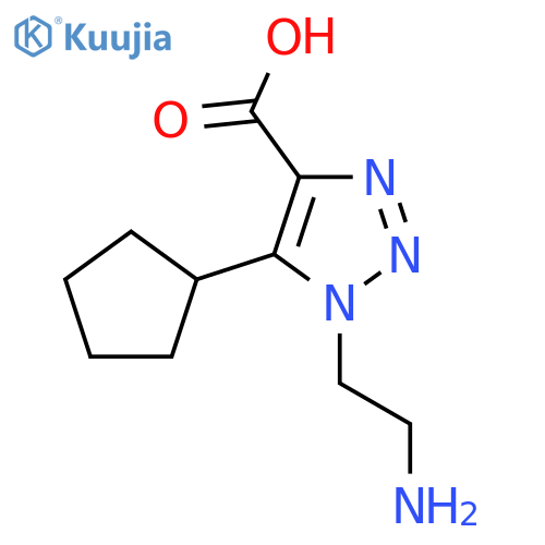 1-(2-aminoethyl)-5-cyclopentyl-1H-1,2,3-triazole-4-carboxylic acid structure