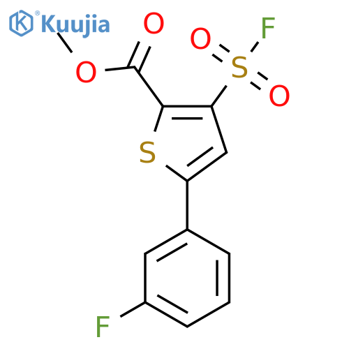 Methyl 5-(3-fluorophenyl)-3-(fluorosulfonyl)thiophene-2-carboxylate structure