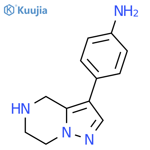 4-{4H,5H,6H,7H-pyrazolo[1,5-a]pyrazin-3-yl}aniline structure