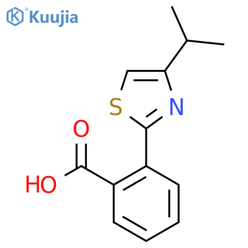 2-4-(propan-2-yl)-1,3-thiazol-2-ylbenzoic acid structure