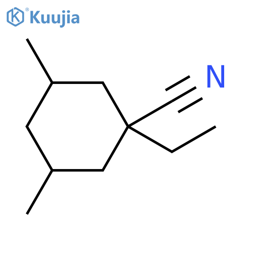 Cyclohexanecarbonitrile, 1-ethyl-3,5-dimethyl- structure