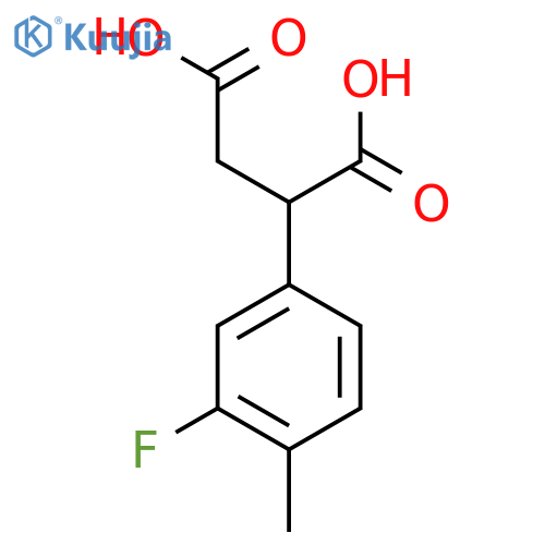 2-(3-Fluoro-4-methylphenyl)butanedioic acid structure