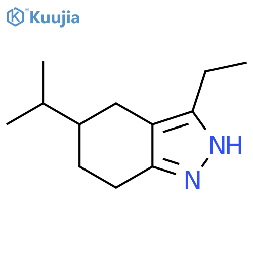 2H-Indazole, 3-ethyl-4,5,6,7-tetrahydro-5-(1-methylethyl)- structure