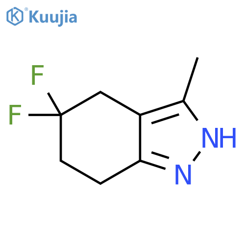 5,5-Difluoro-3-methyl-4,5,6,7-tetrahydro-2H-indazole structure