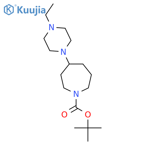 Tert-butyl 4-(4-ethylpiperazin-1-yl)azepane-1-carboxylate structure