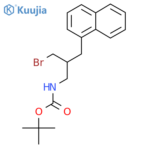 tert-butyl N-{3-bromo-2-(naphthalen-1-yl)methylpropyl}carbamate structure