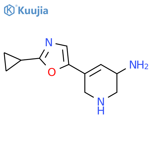 5-(2-Cyclopropyl-1,3-oxazol-5-yl)-1,2,3,6-tetrahydropyridin-3-amine structure