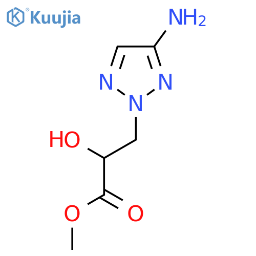 methyl 3-(4-amino-2H-1,2,3-triazol-2-yl)-2-hydroxypropanoate structure