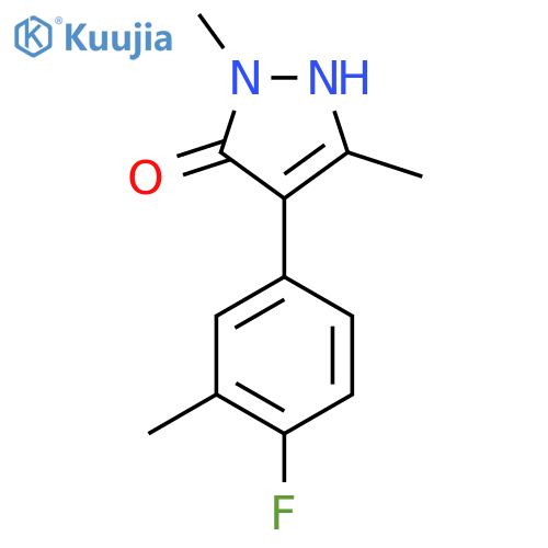 4-(4-fluoro-3-methylphenyl)-1,3-dimethyl-1H-pyrazol-5-ol structure
