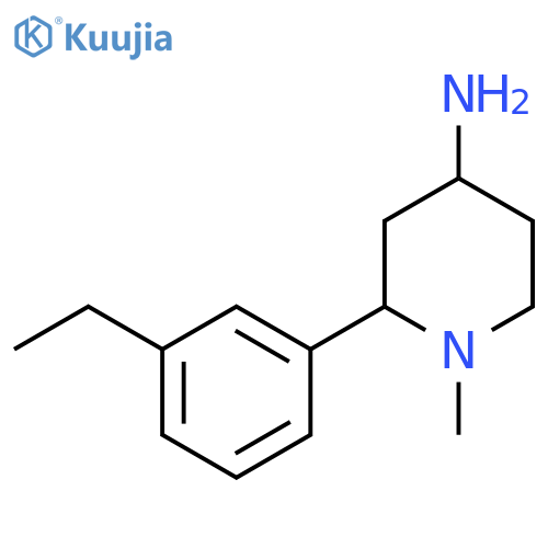2-(3-Ethylphenyl)-1-methylpiperidin-4-amine structure