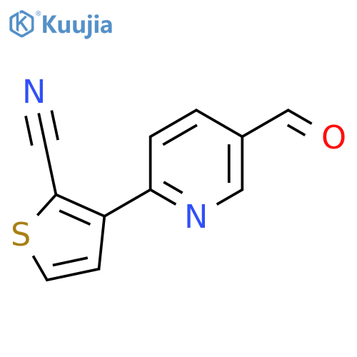 3-(5-formylpyridin-2-yl)thiophene-2-carbonitrile structure