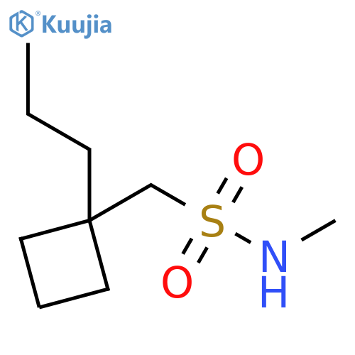 Cyclobutanemethanesulfonamide, N-methyl-1-propyl- structure