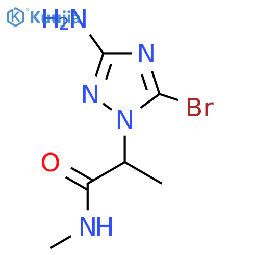 2-(3-amino-5-bromo-1H-1,2,4-triazol-1-yl)-N-methylpropanamide structure