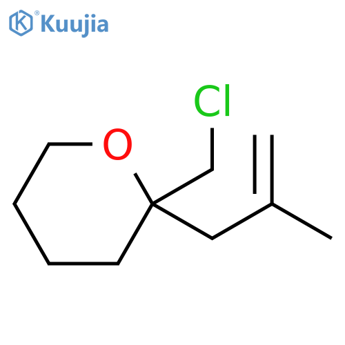 2H-Pyran, 2-(chloromethyl)tetrahydro-2-(2-methyl-2-propen-1-yl)- structure