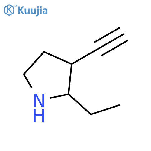 Pyrrolidine, 2-ethyl-3-ethynyl- structure