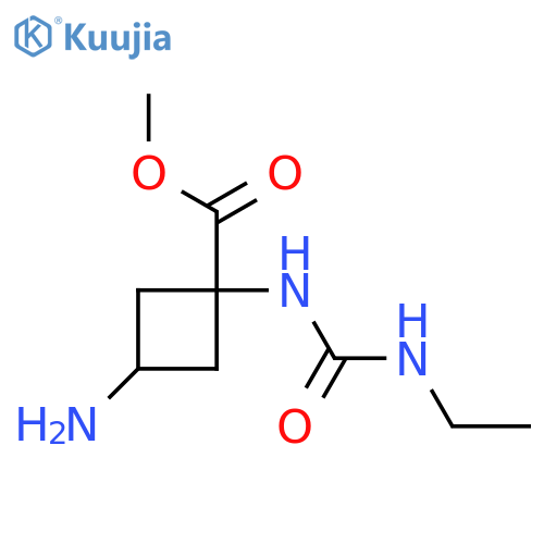 Methyl 3-amino-1-[(ethylcarbamoyl)amino]cyclobutane-1-carboxylate structure