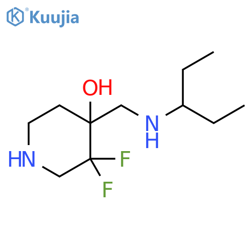 4-Piperidinol, 4-[[(1-ethylpropyl)amino]methyl]-3,3-difluoro- structure